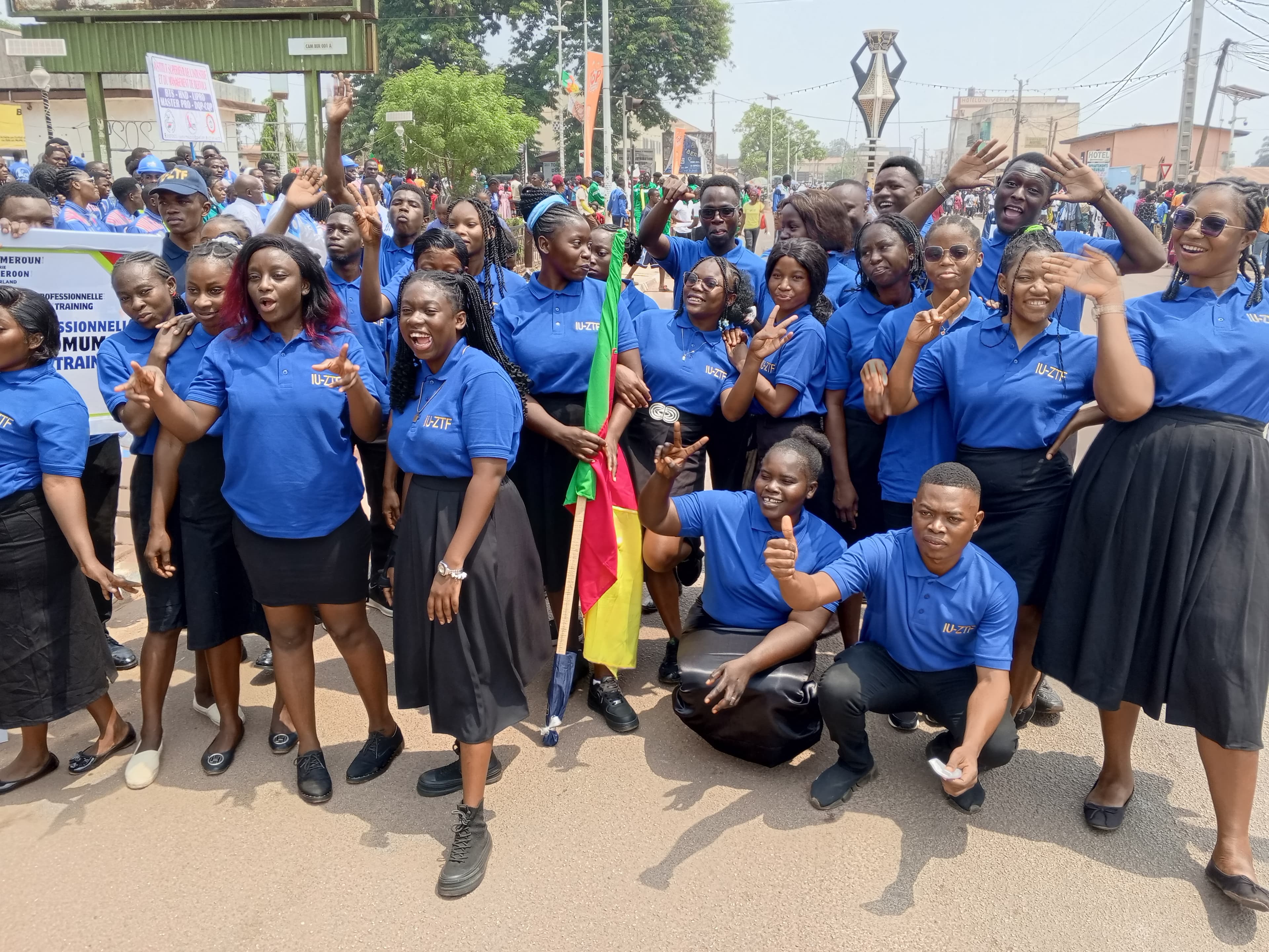 IU-ZTF Students March at National Day Parade in Bertoua